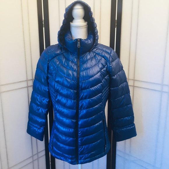 calvin klein blue puffer jacket